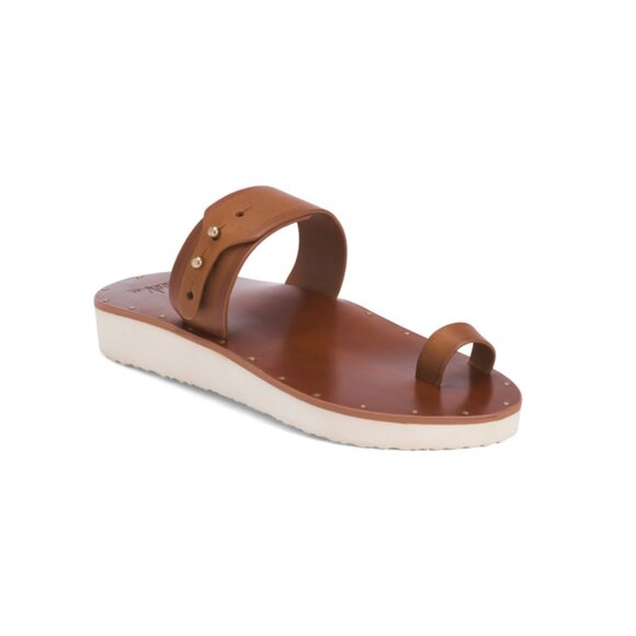 BEEK Jewelry - BEEK Cognac Leather Whistler Toe Ring Sandals